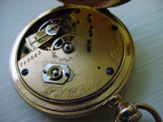 Antique Waltham Bartlett Pocket Watch 18k Gold Key wind  