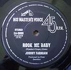 JOHNNY FARNHAM RARE OZ POP 45   ROCK ME BABY B/W NOBODYS FOOL 1972