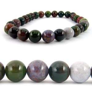  Loose Round Shaped Bloodstone Crystal Beads (14mm x 14mm 