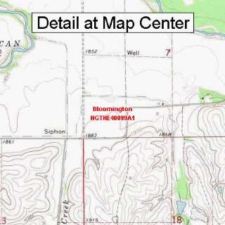   Topographic Quadrangle Map   Bloomington, Nebraska (Folded/Waterproof