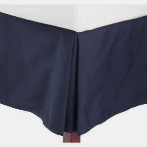   Twin Size Solid Bed Skirt With 14 Drop. Midnight Blue