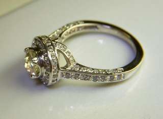 stunning art deco style old european cut diamond engagement ring