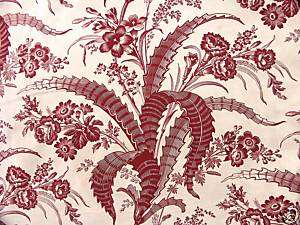 Vintage French Antique Floral fabric material ~ textile  