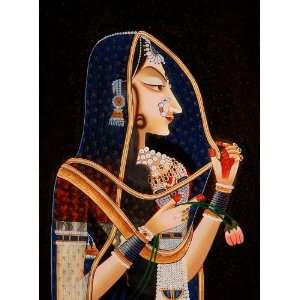  Bani Thani   Water Color Painting On Cotton Fabric