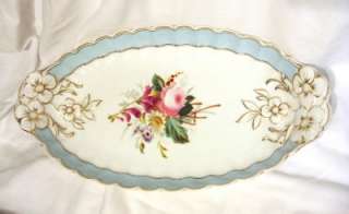 Antique C. Tielsch Altwasse Oval Serving Platter Floral  