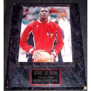 Basketball Star Michael Jordan Photograph On A Display Plaque (Sports 