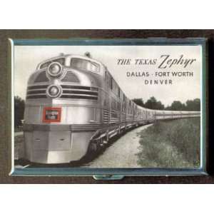 TRAIN TEXAS ZEPHYR DALLAS ID Holder, Cigarette Case or Wallet MADE IN 