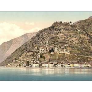 Vintage Travel Poster   Lake of Lugano Morcote Tessin Switzerland 24 X 