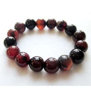    12mm Agate Beads Tibetan Buddhist Wrist Mala Bracelet Jewelry