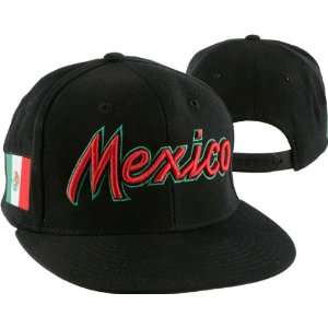  Mexico Soccer Black Headliner Snapback Adjustable Hat 