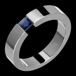   75 Titanium Ring with Tension Set Iolite Alain Raphael Jewelry