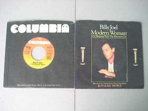 LOT OF 2 BILLY JOEL 45 RPM RECORDS 1980s  