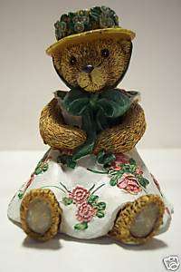 Ceramic Teddys & Toys 4” Teddy Bear with White Dress  