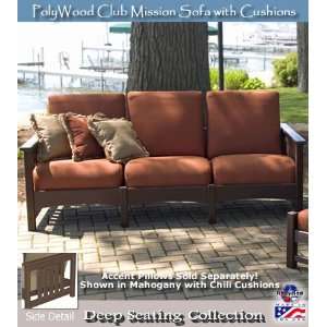  PolyWood Club Mission Sofa with Cushion Furniture & Decor
