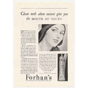   Forhans For Gums And Cleaning Teeth Print Ad (4180)