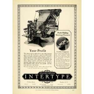 Ad Intertype Border Slide No. 2220C Vintage Machinery Machine Brooklyn 