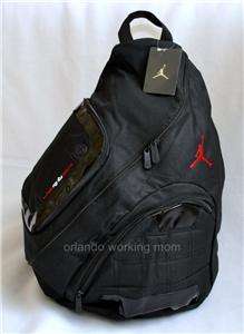 New Nike Air Jordan Jumpman Laptop Sling Backpack Gym Bag Black School 