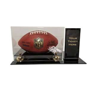  Denver Broncos Deluxe Football Display Case with Ticket 