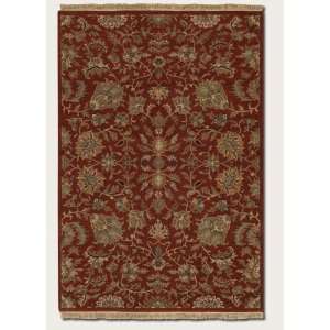   139 Area Rug Floral Pattern in Rust Color