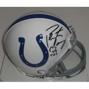   Autographed Indiannapolis Colts Mini Helmet with 49 TDs inscription