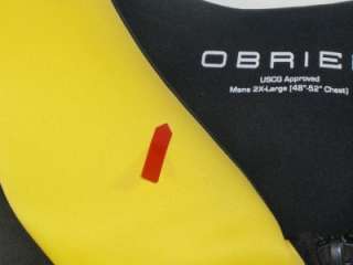 Obrien Black And Yellow Mens Life Jacket 2 XL  