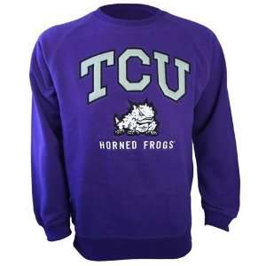  TCU Horned Frogs Sueded Mascot Icon Crewneck Sweatshirt 