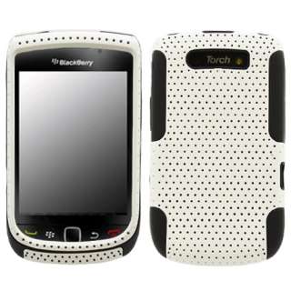 Blackberry Torch 9800 White/Black Hybrid Case  