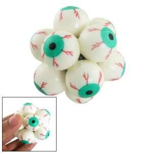   Kids Off White Green Cluster Eyeball Bouncing Ball Toy Toys & Games