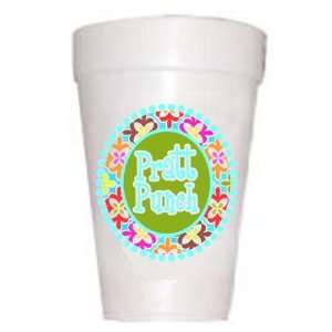    Personalized Medallion Border Circle Cups