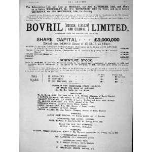  1896 Advertisement Bovril Limited Farringdon London