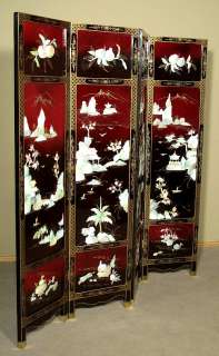 Asian Red/Black Screen Room Divider (LAND Red)  