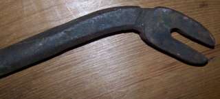 ANTIQUE WROUGHT IRON TRACTOR TOOL WRENCH BLACKSMITH  
