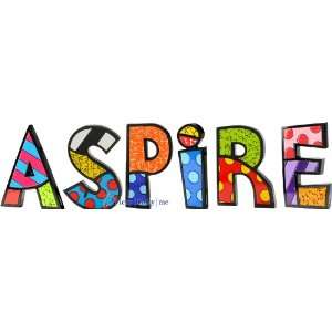  ASPIRE Word Art for Table Top or Wall by Romero Britto 