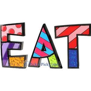  EAT Word Art for Table Top or Wall by Romero Britto