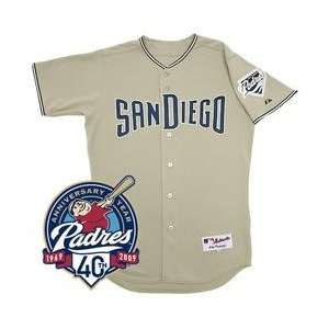   Authentic Road Jersey w/40th Anniversary Patch   Khaki 56 Sports