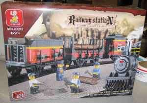 Lego Building Blocks Railway Station Cargo Bullet Train 255 Pc Set New 