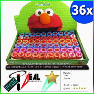 36 x SESAME STREET ELMO SELF STAMPS STAMPERS PARTY FAVORS  