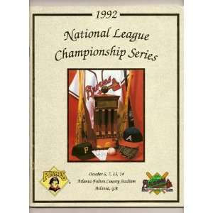  1992 NLCS program Braves Pirates 