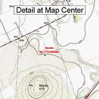   Quadrangle Map   Uvalde, Texas (Folded/Waterproof)