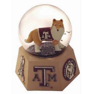  Texas A&m Mascot In Water Globe. Schools Fight Song Plays 