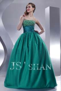 JSSHAN Green Strpaless Ball Long Party Hot Quinceanera Evening Prom 