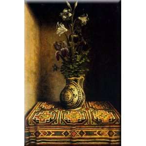  Marian Flowerpiece 11x16 Streched Canvas Art by Memling 