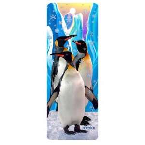    Snow Flakes and Penguins, 3 D Bookmark with Tassel