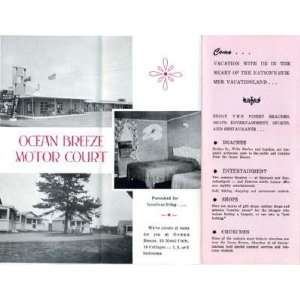 Ocean Breeze Motor Court Brochure Wells Maine 1960s