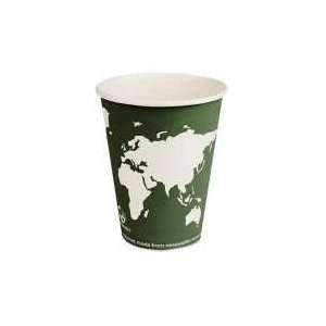 Eco Products World Art 12oz Green Renewable Resource Hot Cups   CT OF 