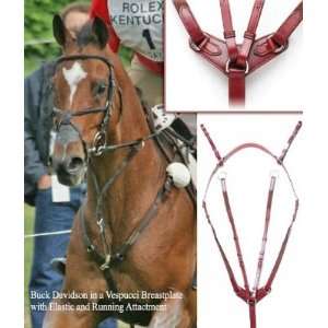  Vespucci Plain Raised Breastplate with Martingale Brown 