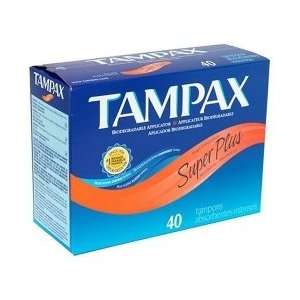 Tampax Tampons, Cardboard, Super Plus, 40 ct.