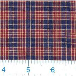  45 Wide Small Plaid Navy/Maroon Fabric By The Yard Arts 