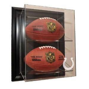  Colts 2 Football Case Up Display, Black   Acrylic Football 