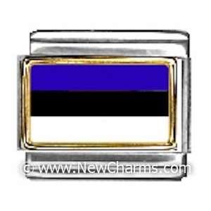 Estonia Photo Flag Italian Charm Bracelet Jewelry Link